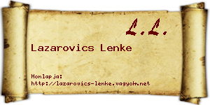 Lazarovics Lenke névjegykártya
